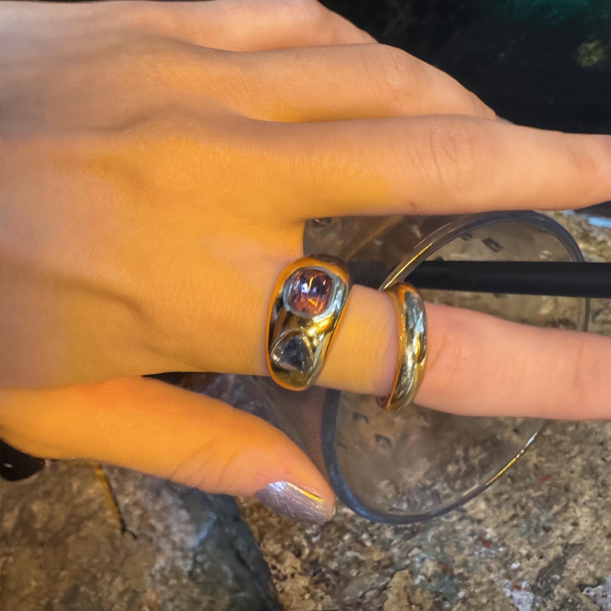 Gold Opal Taşlı Yüzük
